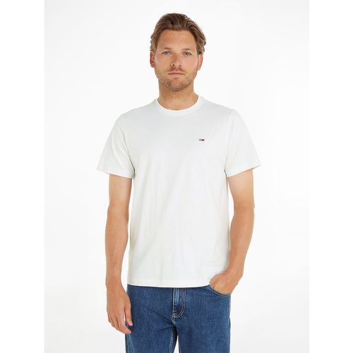 Embroidered Logo Cotton T-Shirt with Crew Neck and Short Sleeves - Tommy Jeans - Modalova