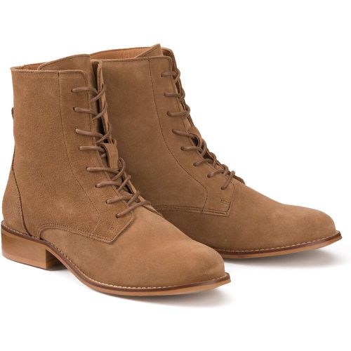 Suede Ankle Boots with Flat Heel - LA REDOUTE COLLECTIONS - Modalova