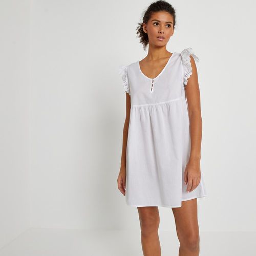 Cotton Nightdress with Broderie Anglaise Ruffles - LA REDOUTE COLLECTIONS - Modalova