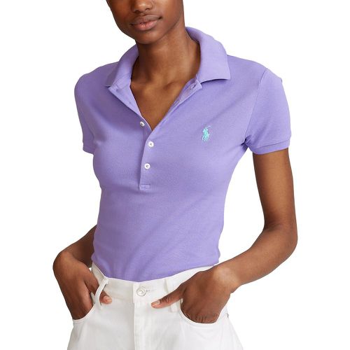 Stretch Cotton Polo Shirt with Short Sleeves - Polo Ralph Lauren - Modalova