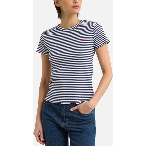 Striped Organic Cotton T-Shirt with Short Sleeves and Crew Neck - MAISON LABICHE - Modalova