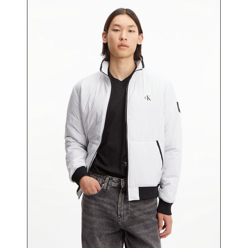 Zip-Up Harrington Jacket with Pockets and High Neck - Calvin Klein Jeans - Modalova