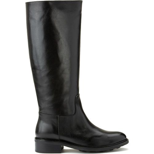 Leather Flat Riding Boots - ANTHOLOGY PARIS - Modalova