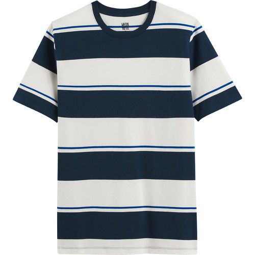 Striped Cotton T-Shirt with Crew Neck and Short Sleeves - LA REDOUTE COLLECTIONS - Modalova