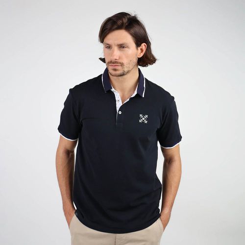 Logo Print Polo Shirt in Cotton Pique with Short Sleeves - Oxbow - Modalova
