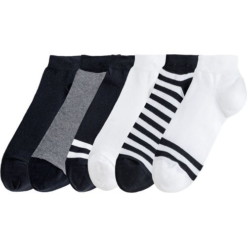 Pack of 6 Pairs of Trainer Socks in Cotton Mix - LA REDOUTE COLLECTIONS - Modalova