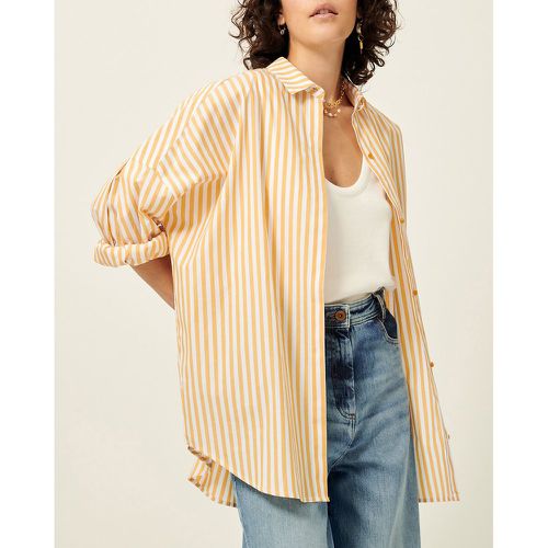 Malfa Oversize Shirt in Striped Organic Cotton - SESSUN - Modalova