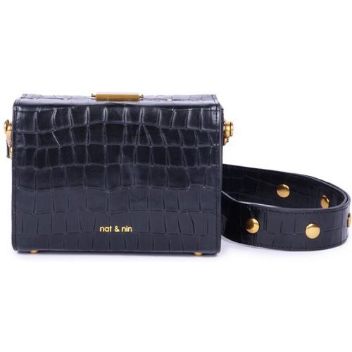Daisy Leather Box Bag with Shoulder Strap - NAT & NIN - Modalova
