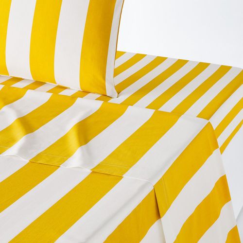Hendaye Striped Cotton Flat Sheet - LA REDOUTE INTERIEURS - Modalova