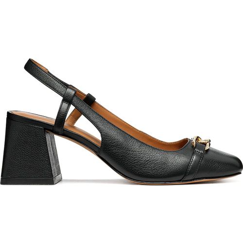 Coronilla Leather Slingback Heels with Square Toe - Geox - Modalova