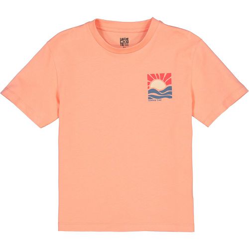 Cotton Crew Neck T-Shirt with Sunset Print on Back - LA REDOUTE COLLECTIONS - Modalova