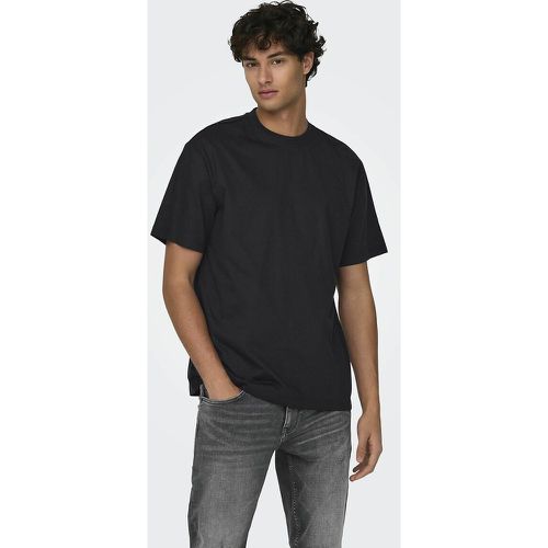 Organic Cotton T-Shirt in Loose Fit with Crew Neck - Only & Sons - Modalova