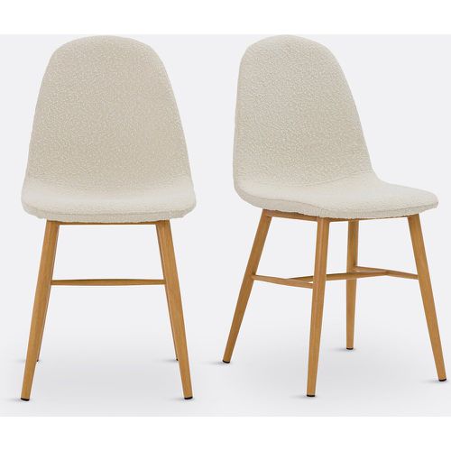 Set of 2 Polina Boucle & Wood Dining Chairs - LA REDOUTE INTERIEURS - Modalova