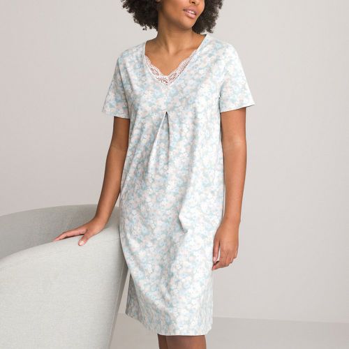Floral Print Cotton Nightdress with Lace Detail - Anne weyburn - Modalova
