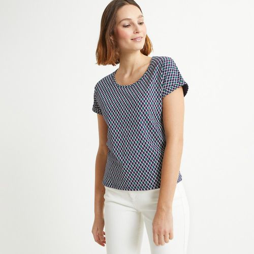 Graphic Print Cotton T-Shirt with Crew Neck and Short Sleeves - Anne weyburn - Modalova