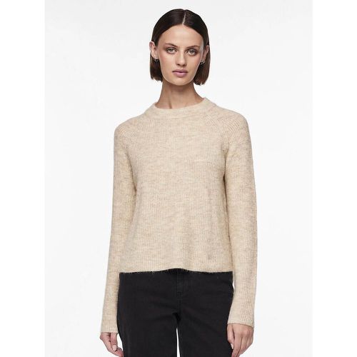 Crew Neck Jumper in Fine Brushed Knit - Pieces - Modalova