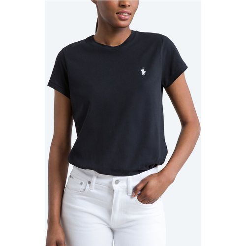 Embroidered Logo Cotton T-Shirt with Short Sleeves and Crew Neck - Polo Ralph Lauren - Modalova