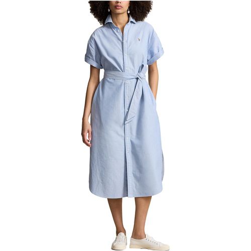 Knee-Length Shirt Dress in Cotton with Short Sleeves - Polo Ralph Lauren - Modalova