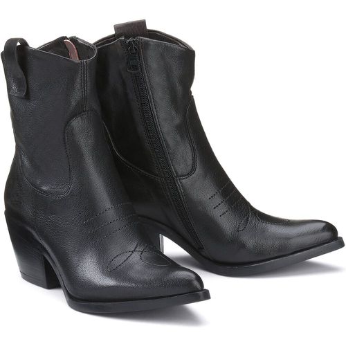 Leather Cowboy Ankle Boots - MJUS - Modalova