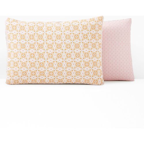 Gardenia Floral Geometric 100% Cotton Pillowcase - LA REDOUTE INTERIEURS - Modalova