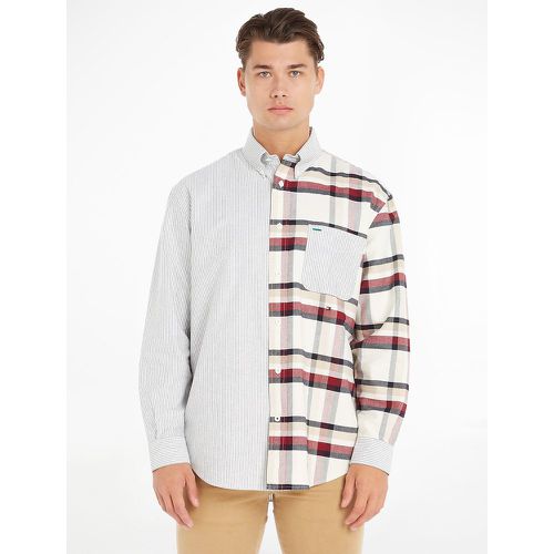 Checked/Striped Cotton Shirt with Long Sleeves - Tommy Hilfiger - Modalova