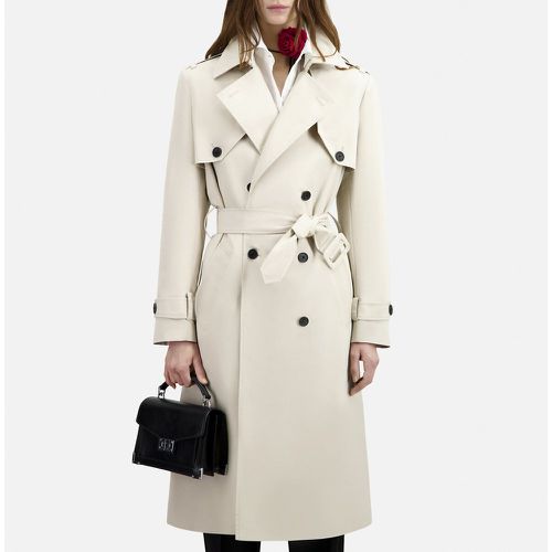Long Buttoned Trench Coat in Cotton Mix - THE KOOPLES - Modalova