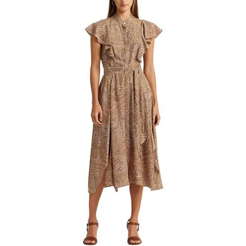 Earlain Recycled Printed Dress with Ruffles and Short Sleeves - Lauren Ralph Lauren - Modalova
