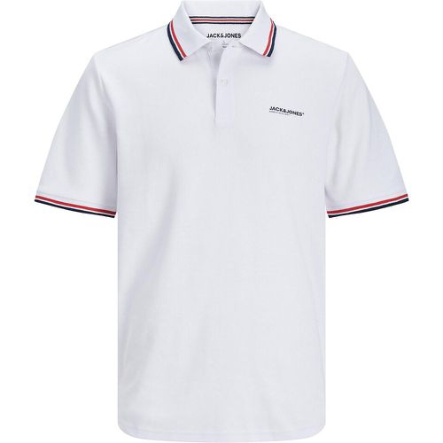 Cotton Tipped Polo Shirt with Embroidered Logo - jack & jones - Modalova