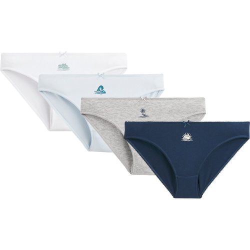 Pack of 4 Knickers in Stretch Cotton - LA REDOUTE COLLECTIONS - Modalova