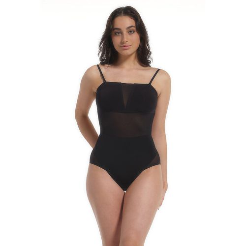 Sheer & Sexy Bodysuit with Tulle Panel - magic bodyfashion - Modalova
