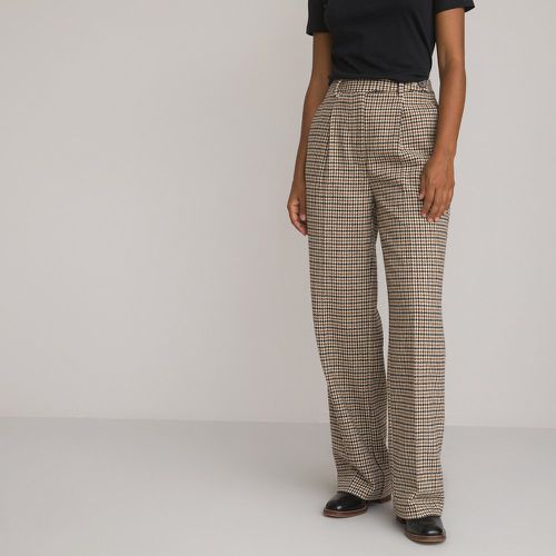 Recycled Wide Leg Trousers in Houndstooth Check, Length 31.5" - LA REDOUTE COLLECTIONS - Modalova