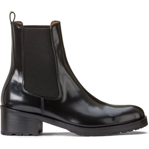 Leather Chelsea Boots with Block Heel - ANTHOLOGY PARIS - Modalova