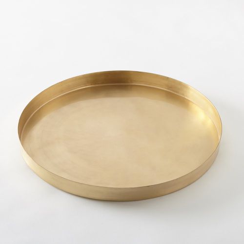 Solador Round Gold Metal Tray - LA REDOUTE INTERIEURS - Modalova