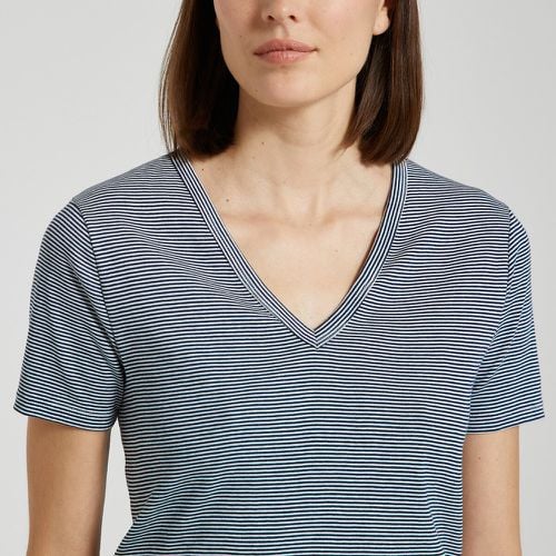 Iconic Striped Cotton T-Shirt with V-Neck and Short Sleeves - PETIT BATEAU - Modalova