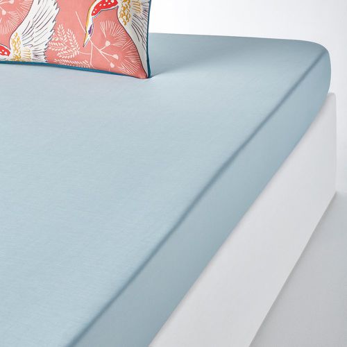 Grues 100% Cotton Percale 180 Thread Count Fitted Sheet - LA REDOUTE INTERIEURS - Modalova