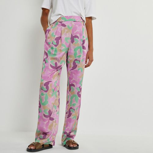 Loose Fit Trousers in Floral Print Satin, Length 31" - LA REDOUTE COLLECTIONS - Modalova
