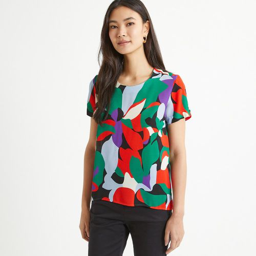 Floral Print Blouse with Crew Neck and Short Sleeves - Anne weyburn - Modalova