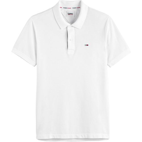 Placket Polo Shirt with Embroidered Logo in Cotton Pique and Slim Fit - Tommy Jeans - Modalova