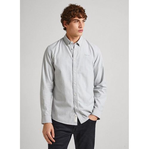 Striped Regular Fit Shirt in Cotton with Button-Down Collar - Pepe Jeans - Modalova