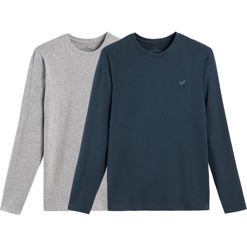 Pack of 2 T-Shirts in Cotton with Crew Neck and Long Sleeves - KAPORAL - Modalova