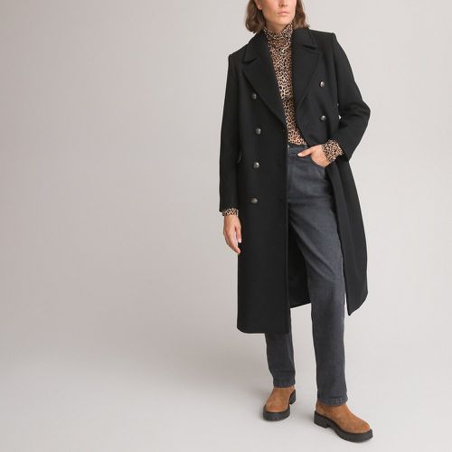 Recycled Double-Breasted Pea Coat in Wool Mix - LA REDOUTE COLLECTIONS - Modalova