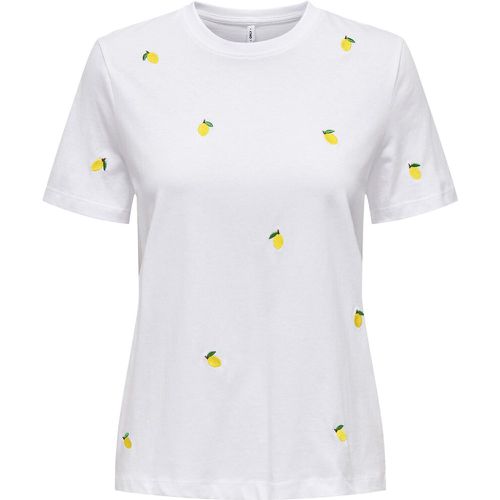Embroidered Cotton T-Shirt with Short Sleeves - Only Tall - Modalova