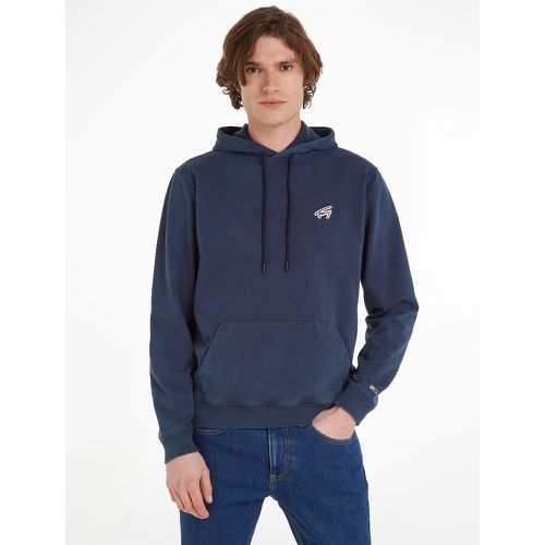 Signature Embroidered Logo Hoodie in Cotton Mix and Regular Fit - Tommy Jeans - Modalova