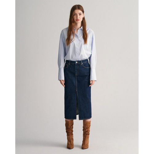 Denim Straight Split Skirt, Knee-Length - Gant - Modalova