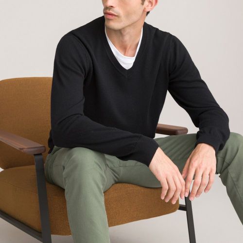 Merino Wool Jumper with V-Neck, Made in Europe - LA REDOUTE COLLECTIONS - Modalova