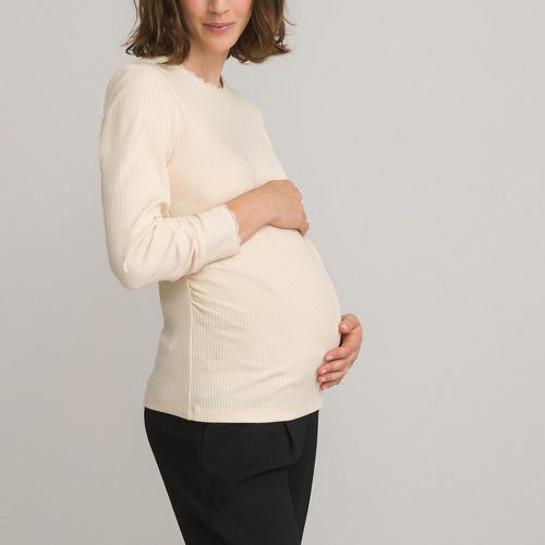 Crew Neck Maternity T-Shirt with Lace Details - LA REDOUTE COLLECTIONS - Modalova