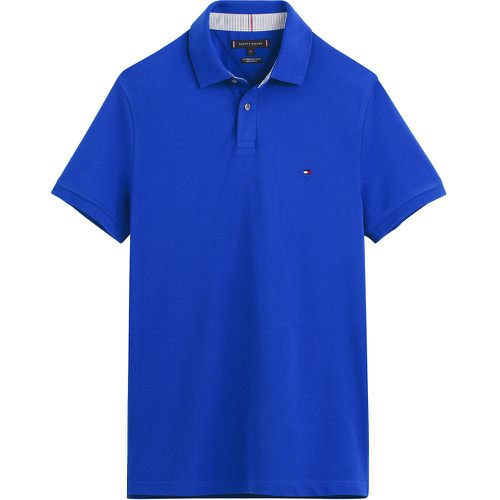 Embroidered Logo Polo Shirt in Cotton with Short Sleeves - Tommy Hilfiger - Modalova