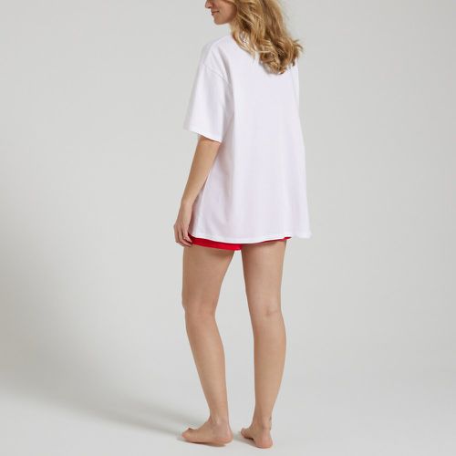 Cotton Oversized Short Pyjamas - Snoopy - Modalova
