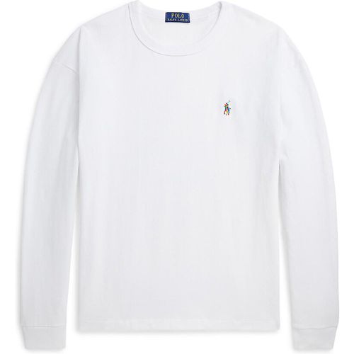 Pony Player Embroidered T-Shirt in Cotton with Long Sleeves - Polo Ralph Lauren - Modalova