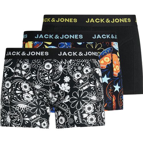 Pack of 3 Cotton Hipsters in Floral Print - jack & jones - Modalova